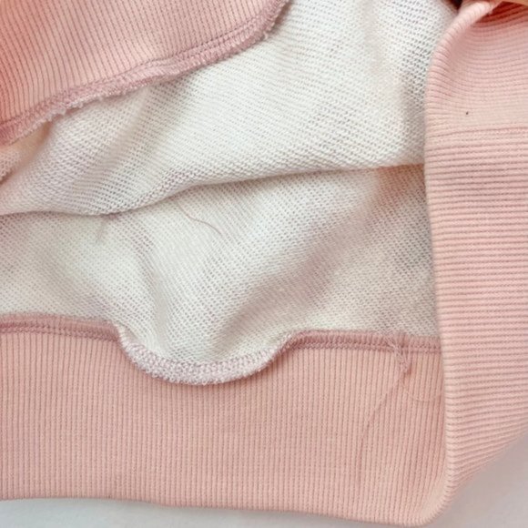 New Marled Tie Dye Ruffle Trim Long Sleeve Crewneck Sweatshirt Pink Size XS - Picture 11 of 16